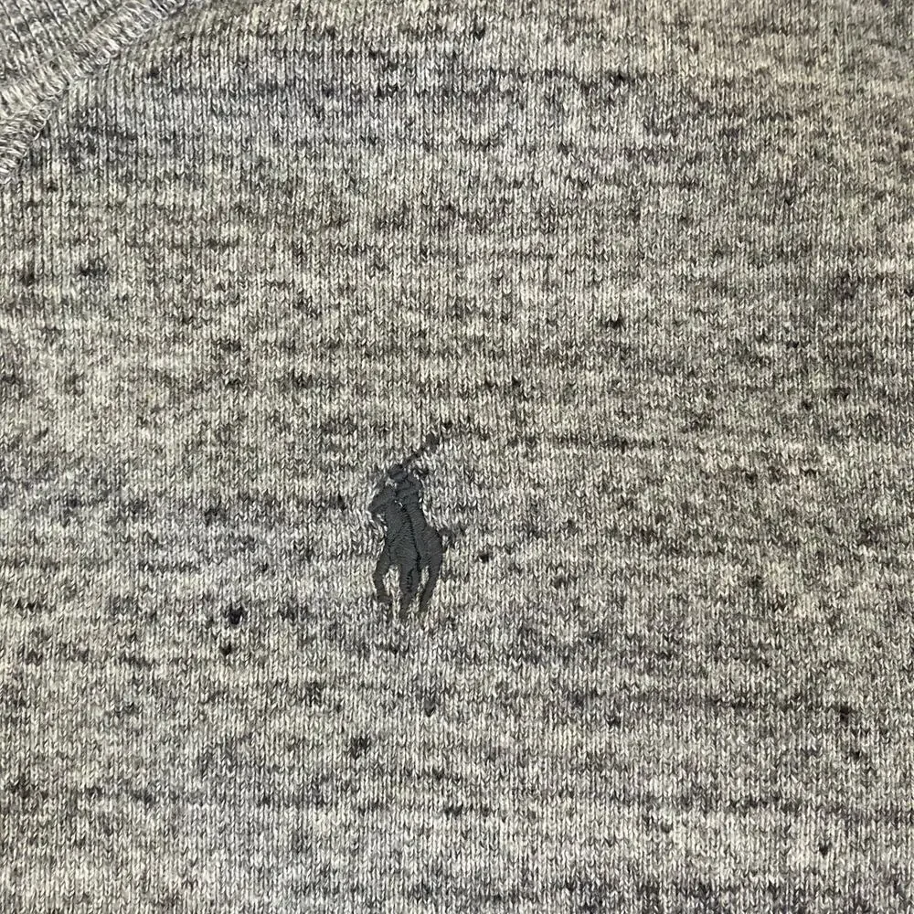 Polo Ralph Lauren Mens Sz S Heathered Grey Fine Knit Crewneck Sweater Classic